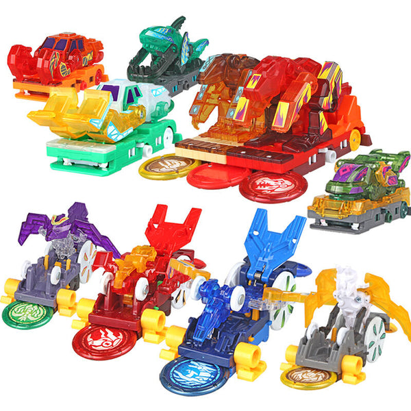 New AULDEY Screechers Wild Burst Deformation Car Action Figures Multi-car Splice Capture Wafer 360 Flip Transformation Car toys