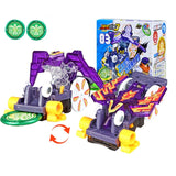 New AULDEY Screechers Wild Burst Deformation Car Action Figures Multi-car Splice Capture Wafer 360 Flip Transformation Car toys