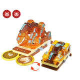 New AULDEY Screechers Wild Burst Deformation Car Action Figures Multi-car Splice Capture Wafer 360 Flip Transformation Car toys