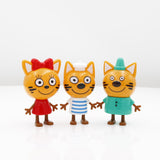 2019 5pcs Russian Three Happy Cats Kittens Action Figures Doll Russian Cat Animals Figurines Kid Children Christmas toy Opp Bag